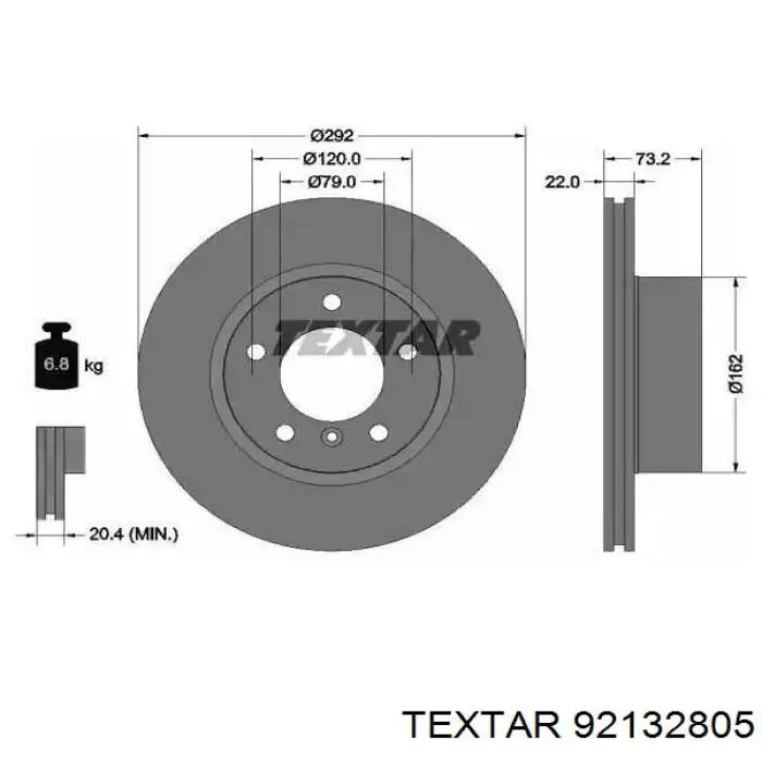 Comprar 92132805 Textar Freno de disco delantero