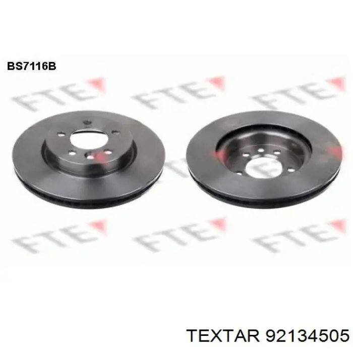 Disco de freno delantero Textar 92134505