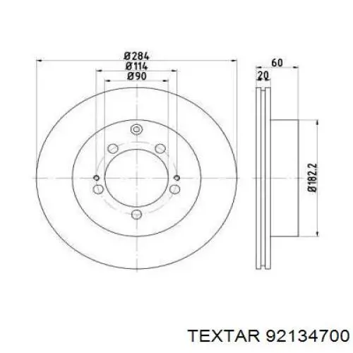 Disco de freno trasero Textar 92134700 precio, desde 51,12 EUR
