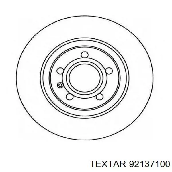 92137100 Textar disco de freno trasero