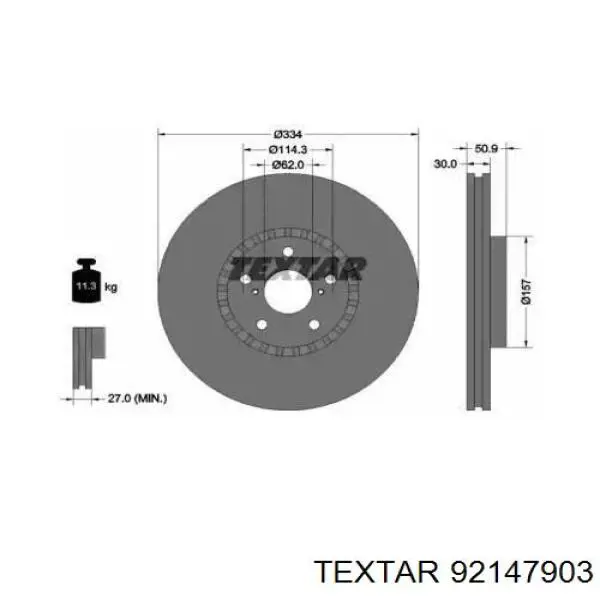 92147903 Textar Discos