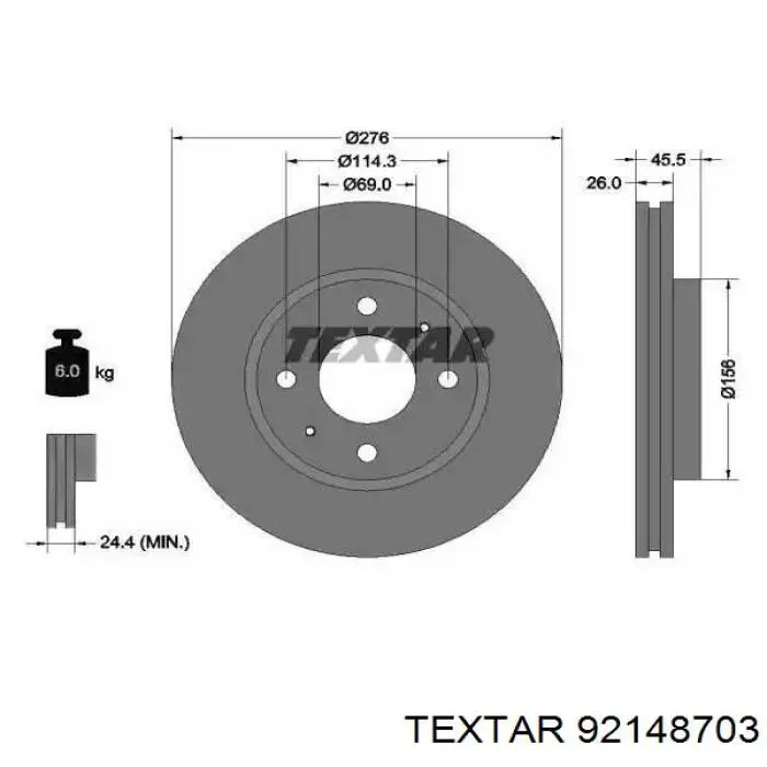 Frenos delanteros Textar 92148703 precio, desde 51,89 EUR
