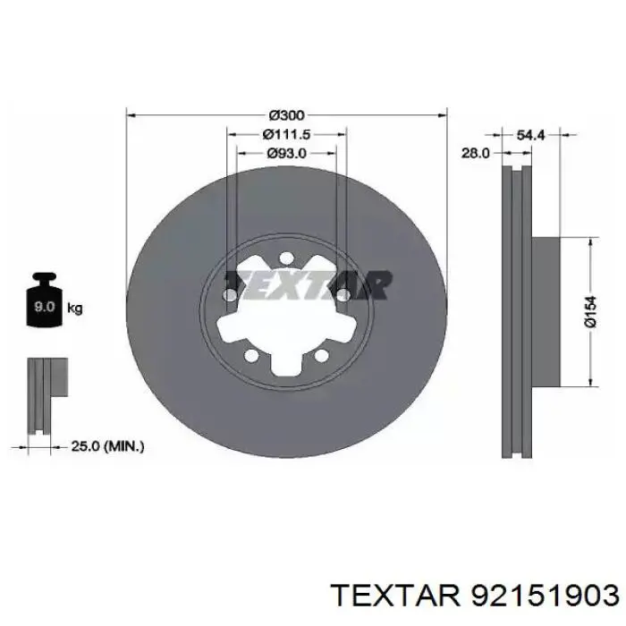 Frenos delanteros Textar 92151903 precio, desde 39,50 EUR