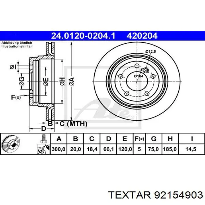 Disco de freno trasero Textar 92154903 precio, desde 40,05 EUR