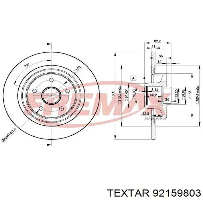 Disco de freno trasero Renault Espace 4 JK0