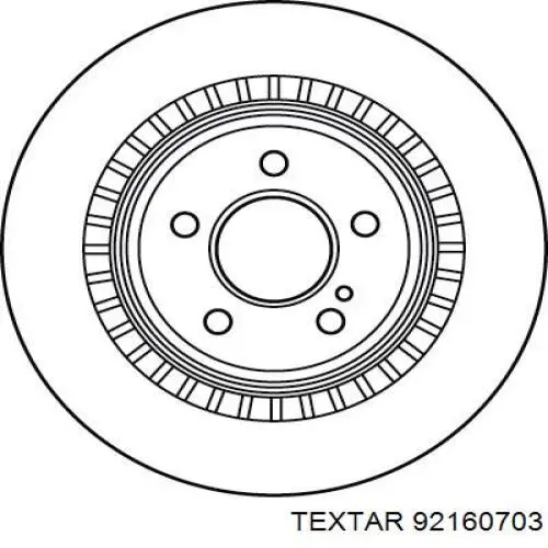 92160703 Textar disco de freno trasero