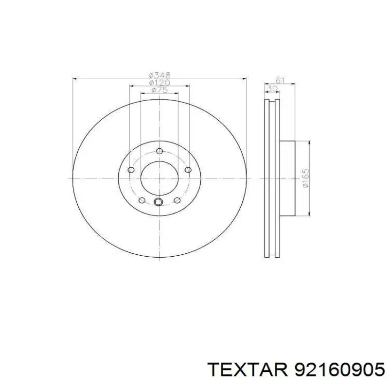 Comprar 92160905 Textar Freno de disco delantero