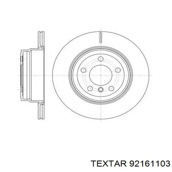 Comprar 92161103 Textar Disco de freno trasero
