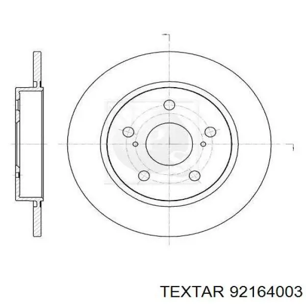 Disco de freno trasero Toyota Auris E15