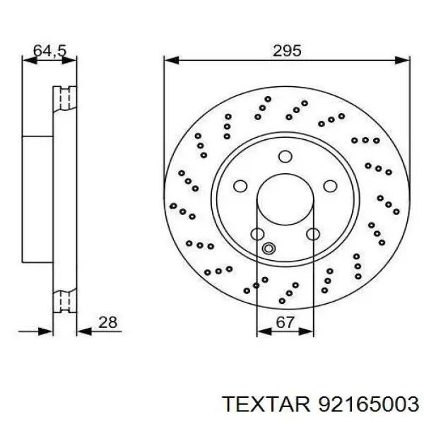 92165003 Textar freno de disco delantero