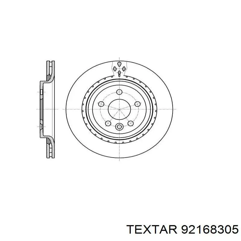 92168305 Textar disco de freno trasero