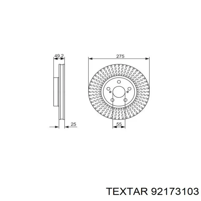 Comprar 92173103 Textar Freno de disco delantero