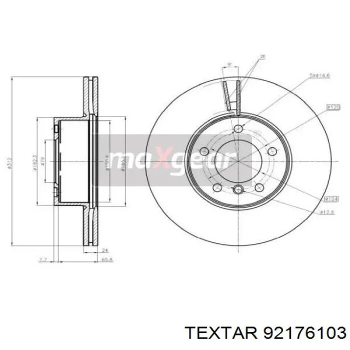 92176103 Textar freno de disco delantero