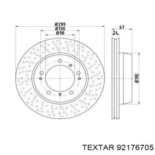 Comprar 92176705 Textar Disco de freno trasero
