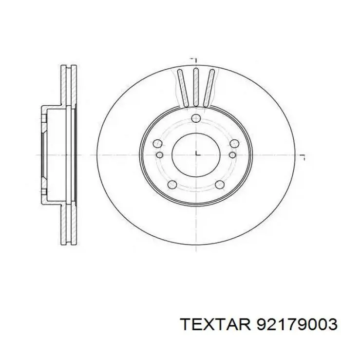 92179003 Textar freno de disco delantero