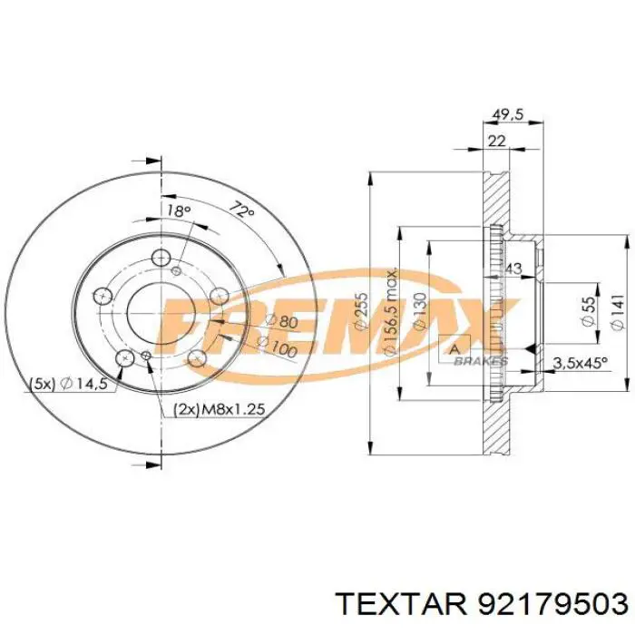 Freno de disco delantero Toyota Prius NHW20