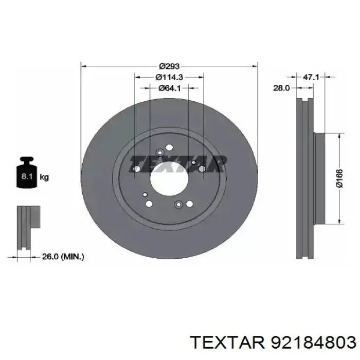 Frenos delanteros Textar 92184803 precio, desde 53,19 EUR