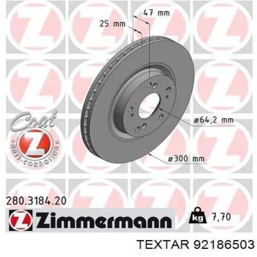 Frenos delanteros Textar 92186503 precio, desde 48,26 EUR