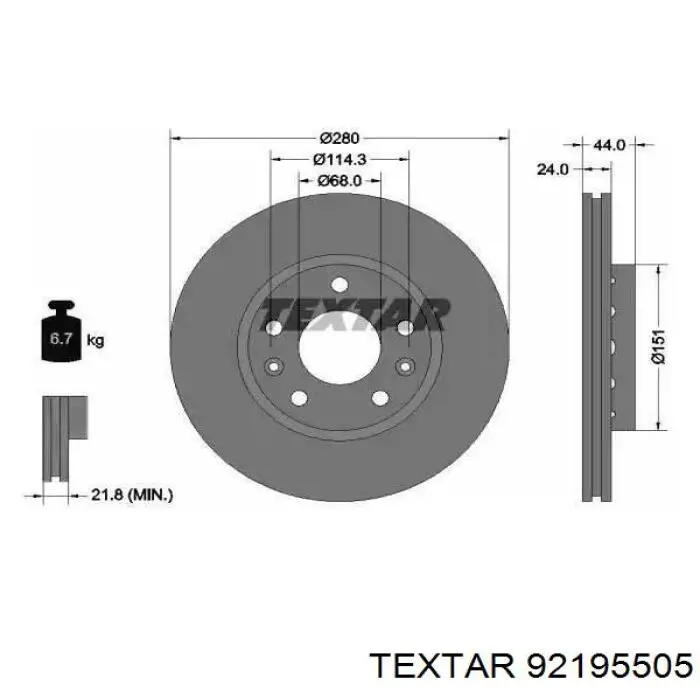 Frenos delanteros Textar 92195505 precio, desde 37,75 EUR