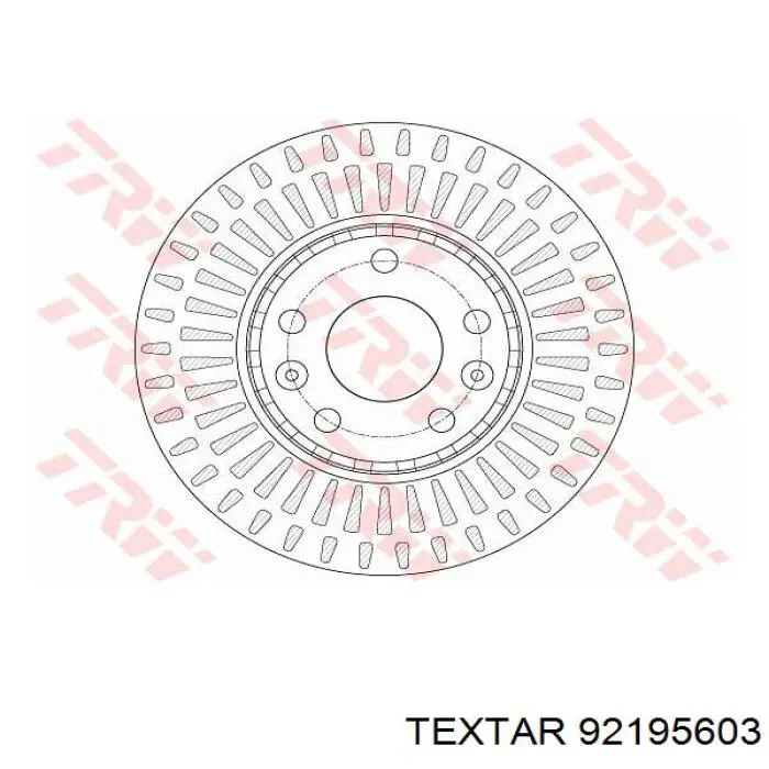 Disco de freno 92195603 Textar