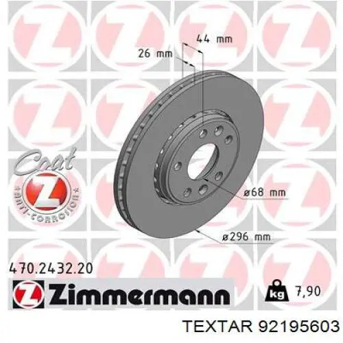Frenos delanteros Textar 92195603 precio, desde 45,43 EUR