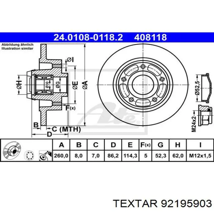Disco de freno trasero Textar 92195903 precio, desde 83,93 EUR