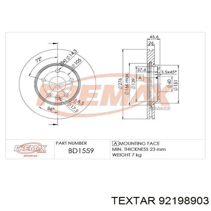 Frenos delanteros Textar 92198903 precio, desde 41,11 EUR