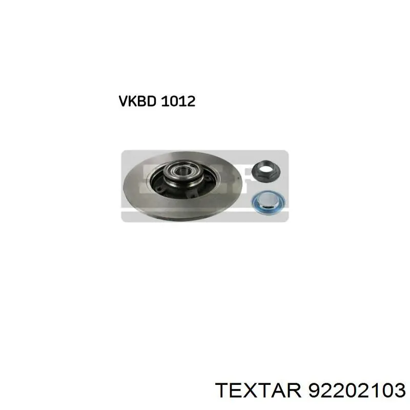 Disco de freno trasero 92202103 Textar