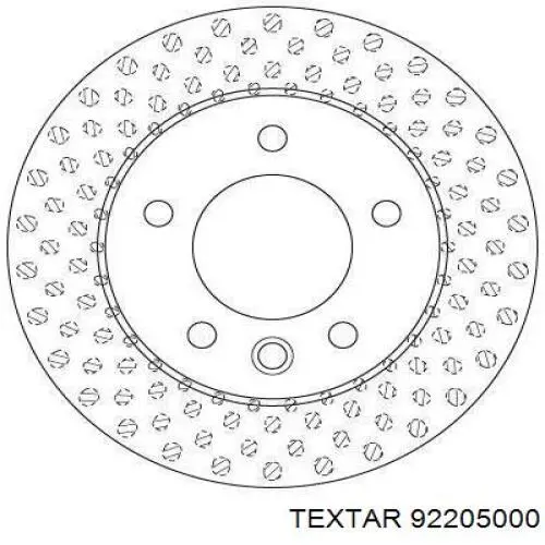 Disco de freno trasero 92205000 Textar