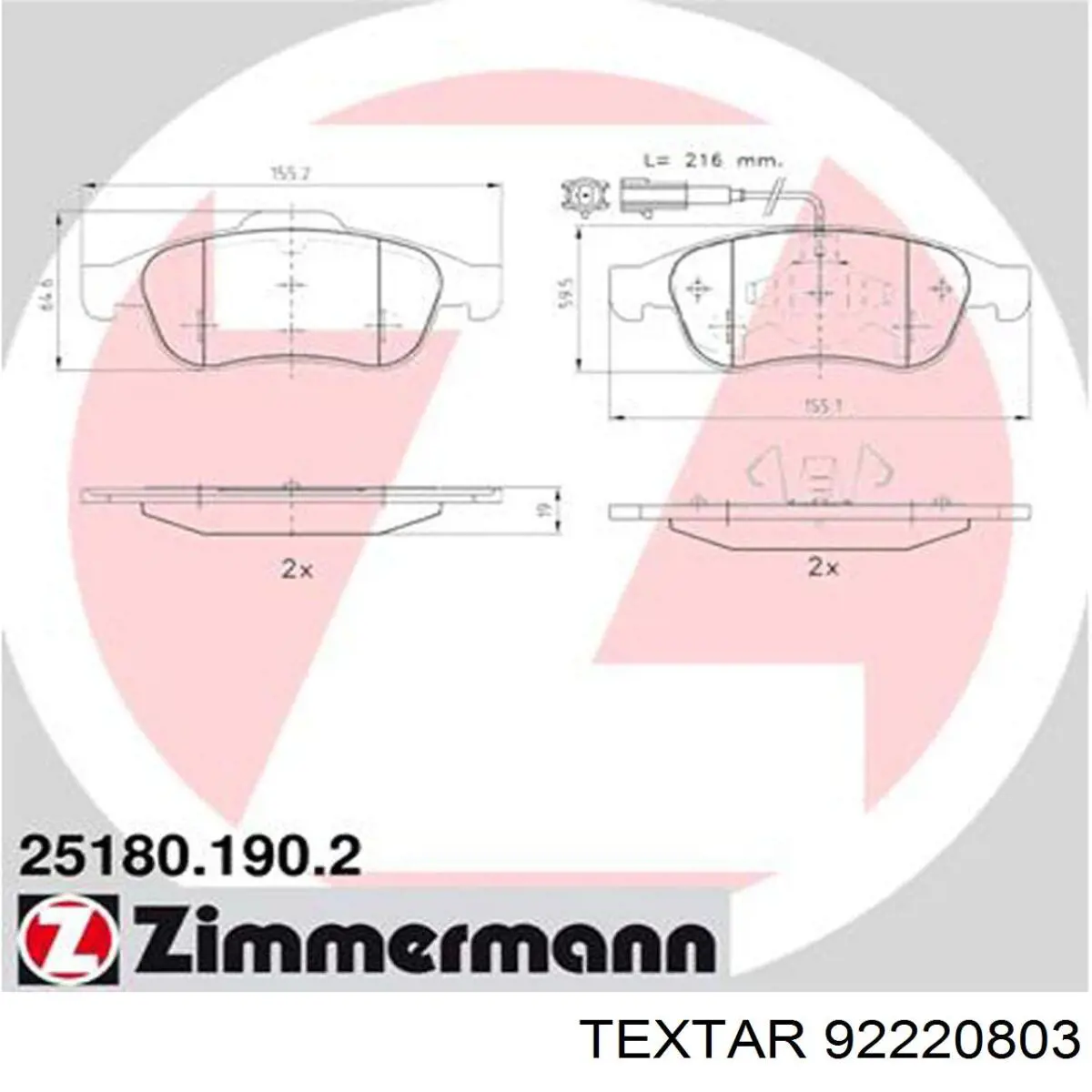 92220803 Textar Discos