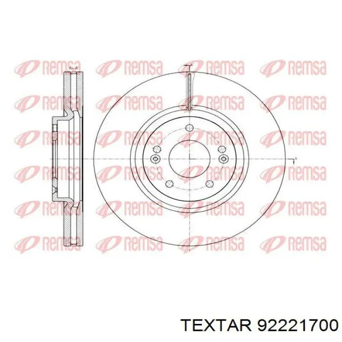 92221700 Textar disco de freno delantero