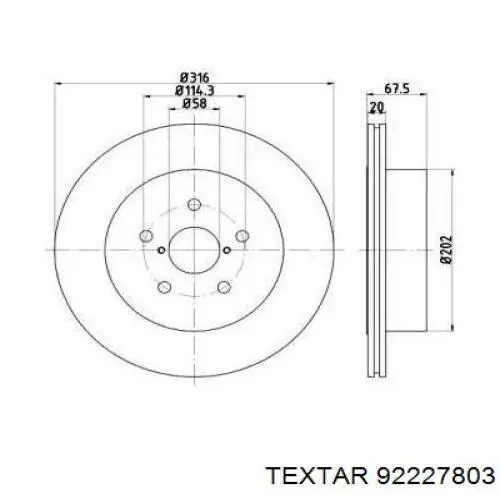 Disco de freno trasero Textar 92227803 precio, desde 59,19 EUR