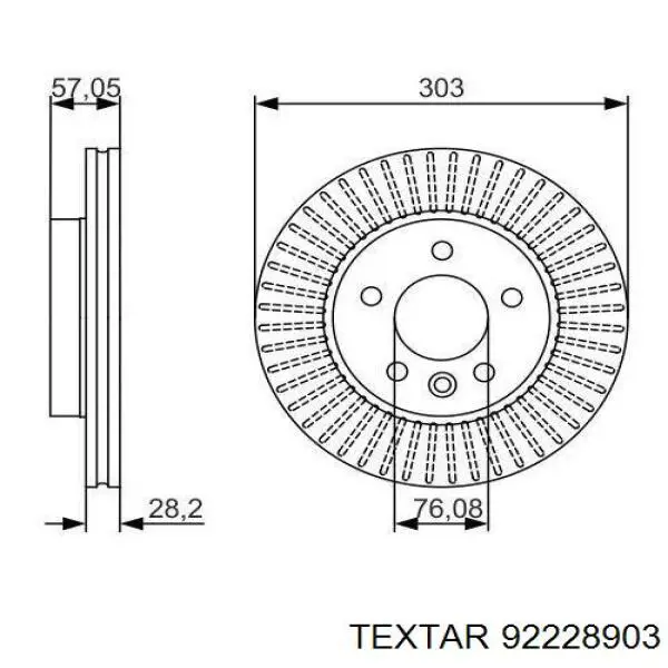 92228903 Textar freno de disco delantero