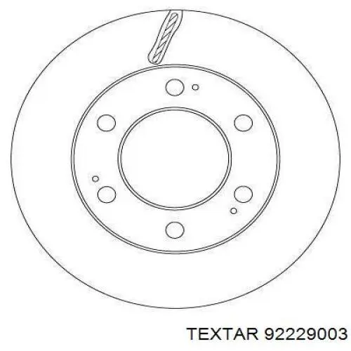 92229003 Textar freno de disco delantero