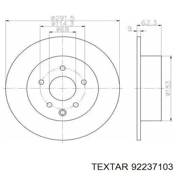 Disco de freno trasero Textar 92237103 precio, desde 28,26 EUR