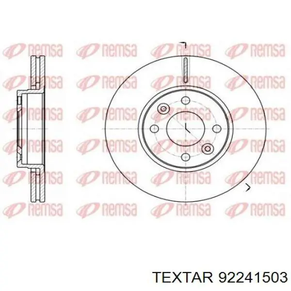 Disco de freno 92241503 Textar