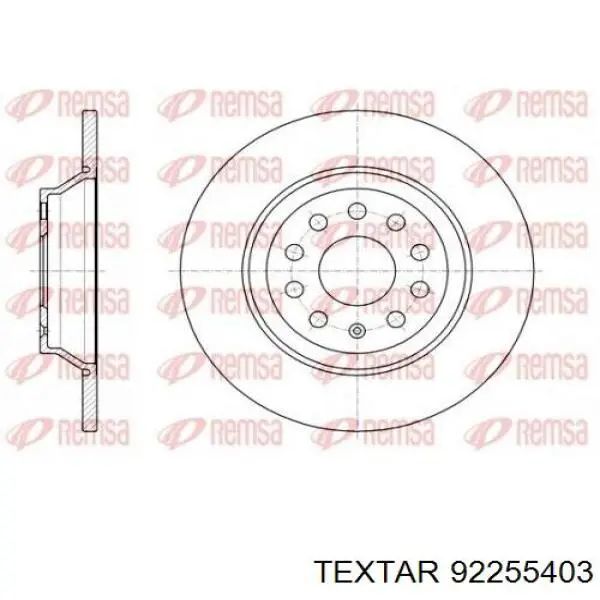 Frenos traseros Textar 92255403