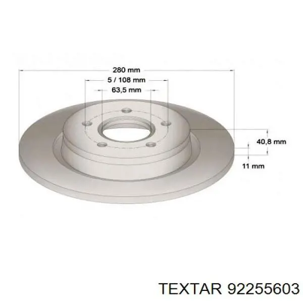 Disco de freno trasero Volvo V40 525, 526