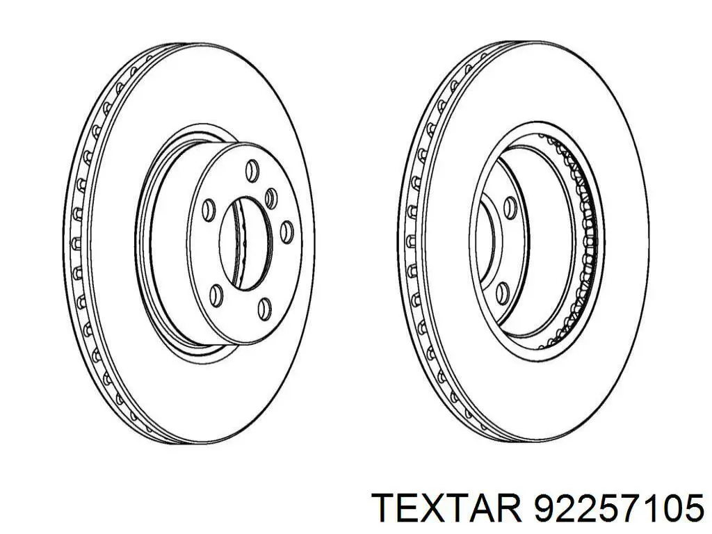 Disco de freno 92257105 Textar