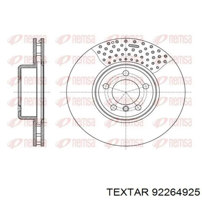 Comprar 92264925 Textar Freno de disco delantero