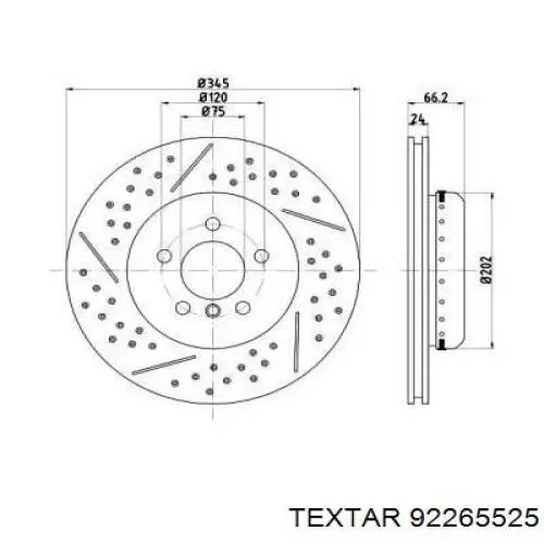 Comprar 92265525 Textar Disco de freno trasero