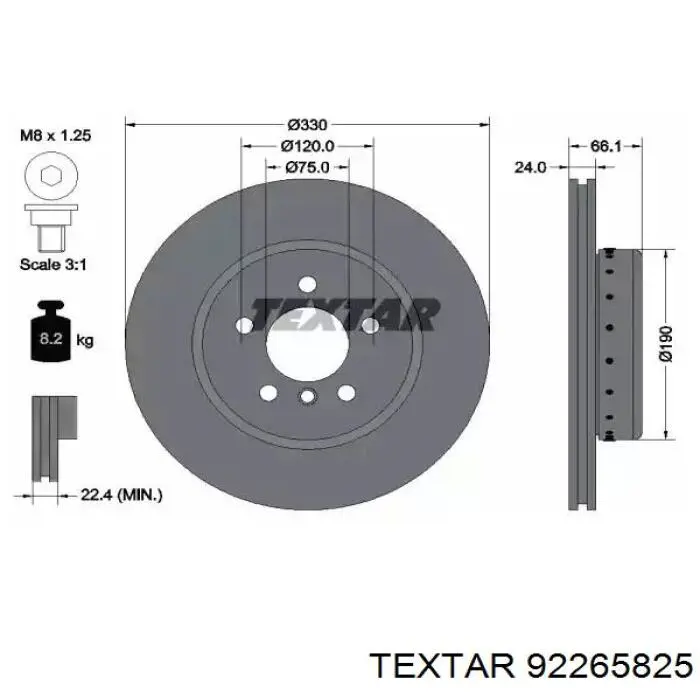 92265825 Textar Discos