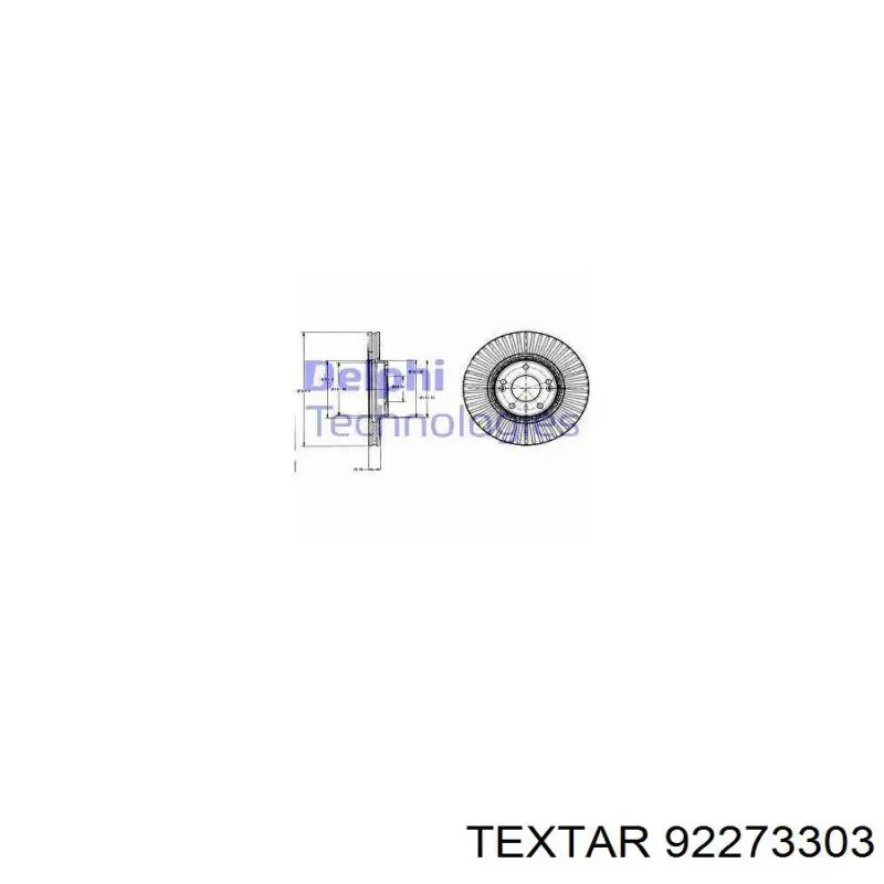 92273303 Textar freno de disco delantero