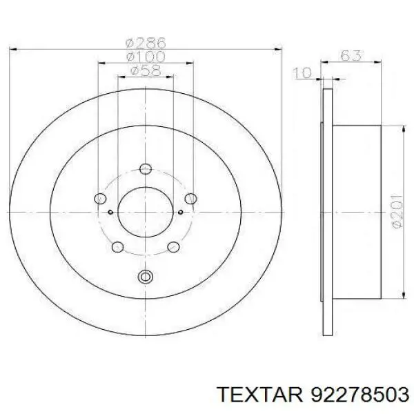 18462 ABS Freno de disco trasero