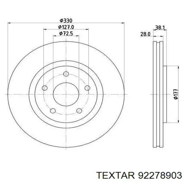 Disco de freno DI923C Japan Parts