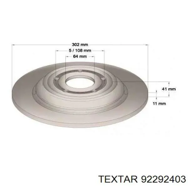 CD8977S Bremsi Freno de disco trasero
