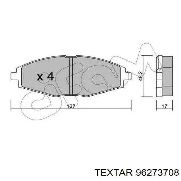 Pastillas de freno delanteras Chevrolet Spark (Matiz) M200, M250