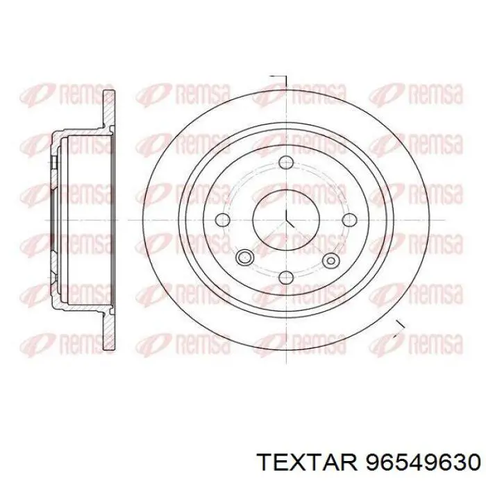 Disco de freno trasero Chevrolet Aveo 2 T250, T255