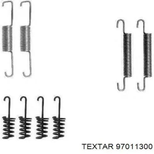 97011300 Textar kit de montaje, zapatas de freno traseras