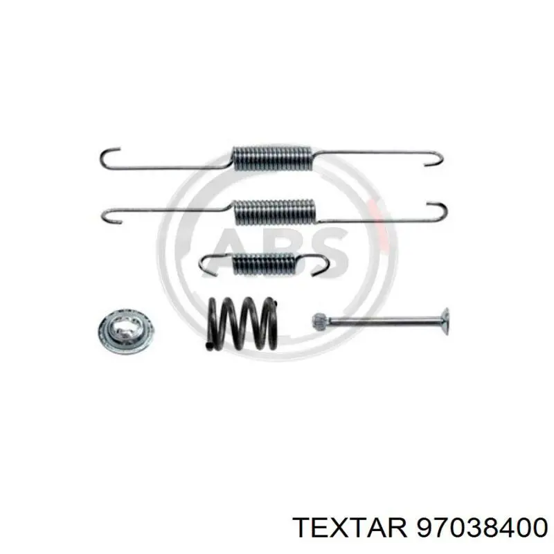 97038400 Textar kit de montaje, zapatas de freno traseras